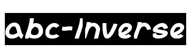 abc-Inverse Font Image