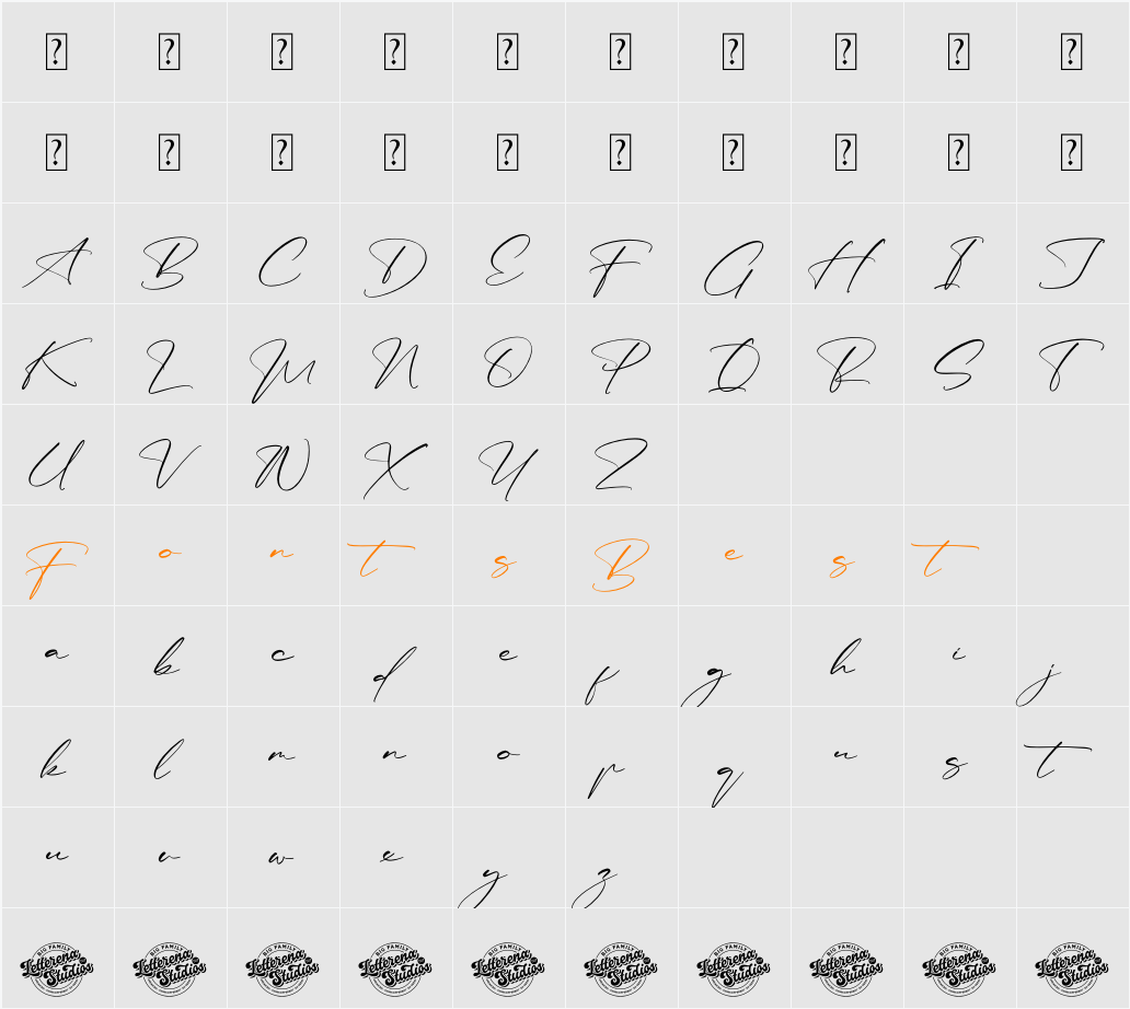 Rulligedro DEMO VERSION Character Map
