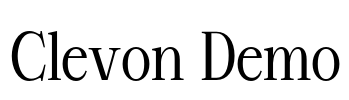 Clevon Demo Font Image