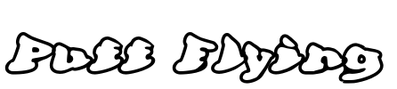 Puff Flying Font Image