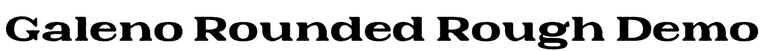 Galeno Rounded Rough Demo Font Image