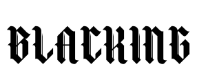 BLACKING Font Image