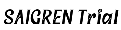 SAIGREN Trial Font Image