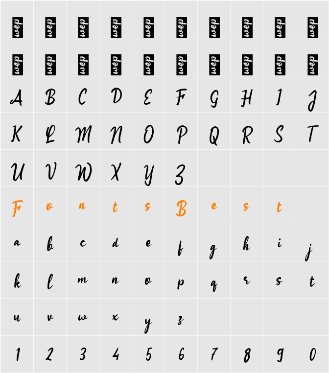 j Jaga Diri Character Map
