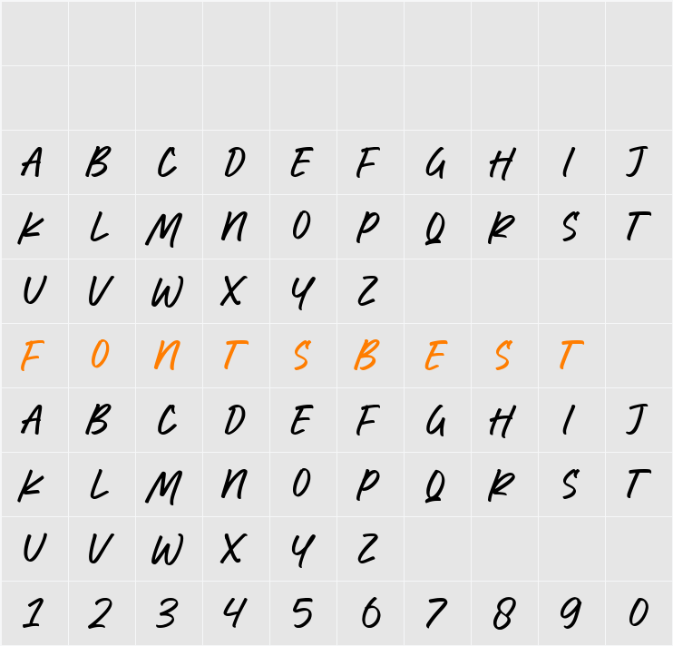 Write Marker Character Map