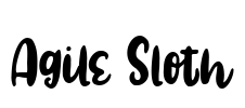 Agile Sloth Font Image