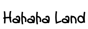 Hahaha Land Font Image