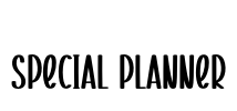 Special Planner Font Image