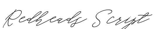 Redheads Script Font Image