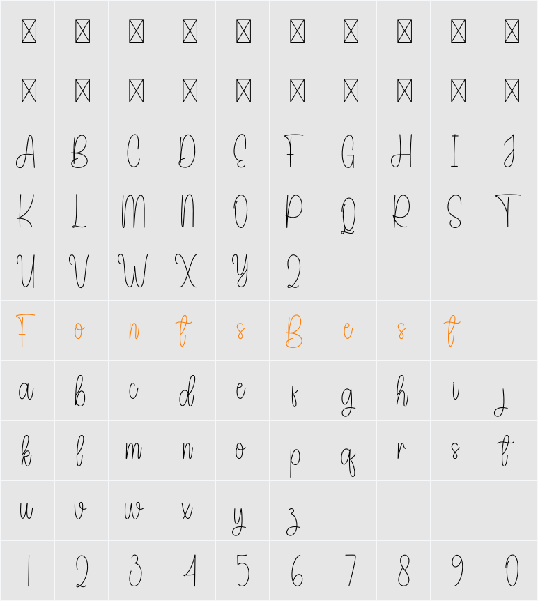 Oncomming 2 Character Map