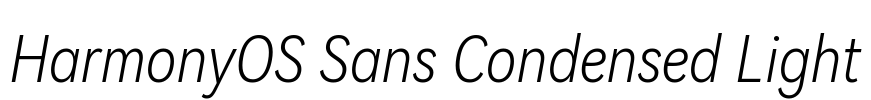 HarmonyOS Sans Condensed Light Font Image
