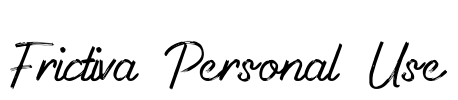 Frictiva Personal Use Font Image