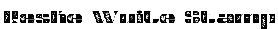 Reske Wuite Stamp Font Image