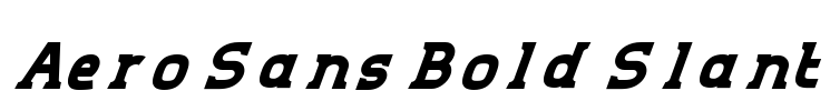 Aero Sans Bold Slant Font Image