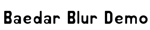 Baedar Blur Demo Font Image