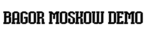 Bagor Moskow DEMO Font Image