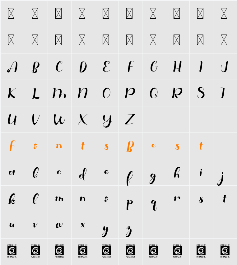 Anitya Character Map