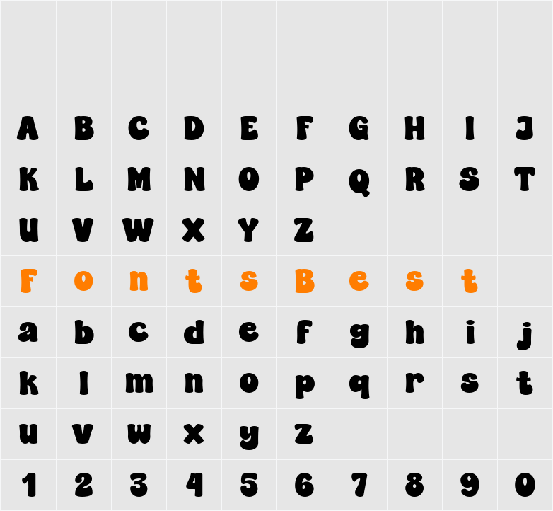 Super Peanut Character Map