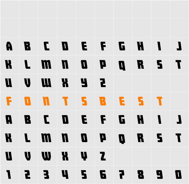 Intrepid Spear Leftalic Character Map