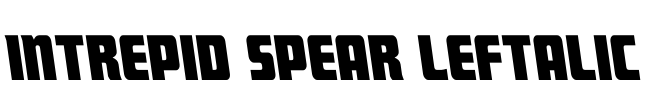 Intrepid Spear Leftalic Font Image