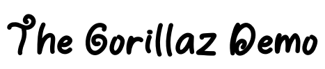 The Gorillaz Demo Font Image