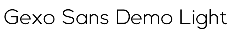 Gexo Sans Demo Light Font Image