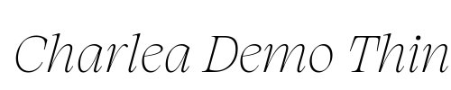 Charlea Demo Thin Font Image
