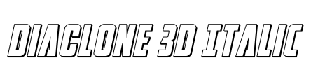 DiaClone 3D Italic Font Image