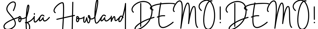 Sofia Howland DEMO! DEMO! Font Image