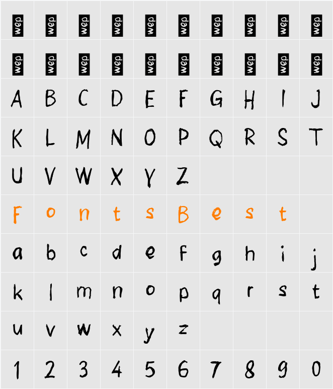 n Nowna Character Map
