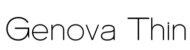 Genova Thin Font Image