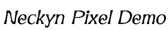 Neckyn Pixel Demo Font Image