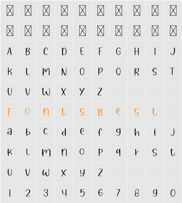 Salty Cracker Character Map