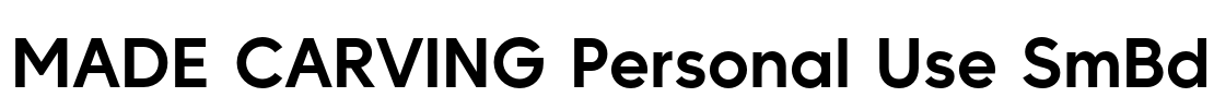 MADE CARVING Personal Use SmBd Font Image