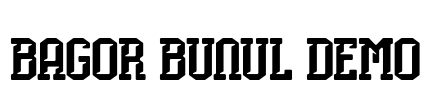 Bagor Bunul DEMO Font Image