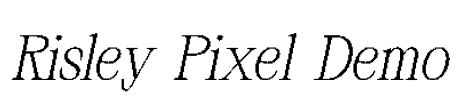 Risley Pixel Demo Font Image