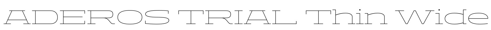 ADEROS TRIAL Thin Wide Font Image