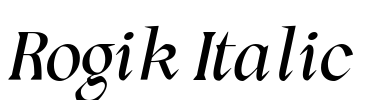 Rogik Italic Font Image