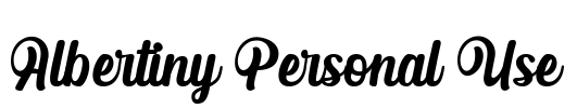 Albertiny Personal Use Font Image