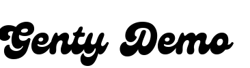 Genty Demo Font Image