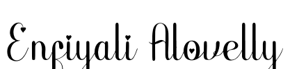 Enfiyali Alovelly Font Image