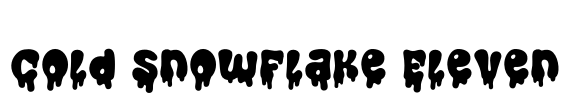 Cold Snowflake Eleven Font Image