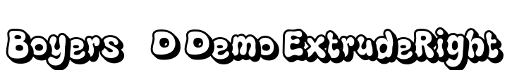Boyers 3D Demo ExtrudeRight Font Image