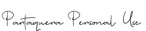 Partaquera Personal Use Font Image
