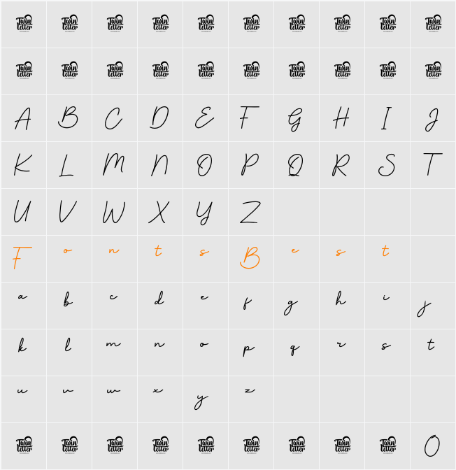 Masheiyo Regular Character Map