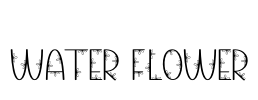 Water Flower Font Image