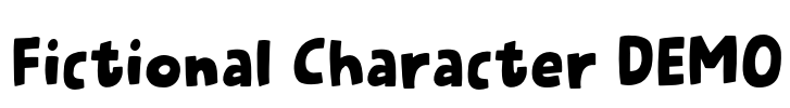 Fictional Character DEMO Font Image