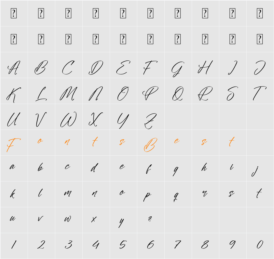 Pamello Glenstar Character Map
