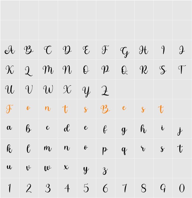 cute - Personal Use Character Map