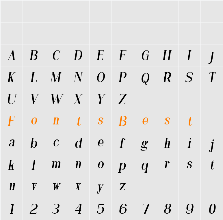 hello good old style slant Character Map